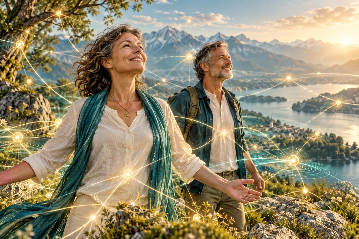 Symbolisches Motiv für Bewusstsein und Verbundenheit